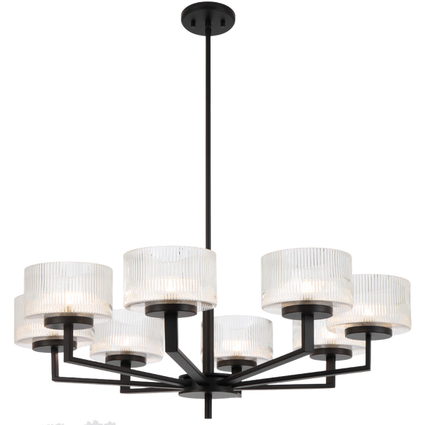Telbix Moreno 8 Light Pendant Black