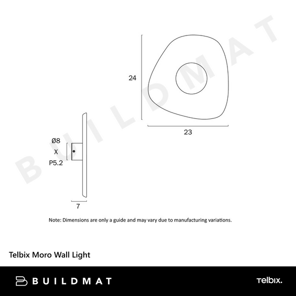 Telbix Moro Wall Light Brown