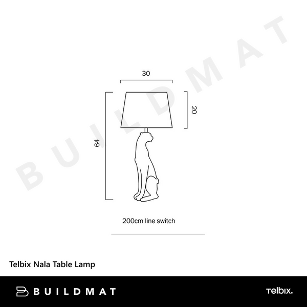 Telbix Nala Table Lamp Silver