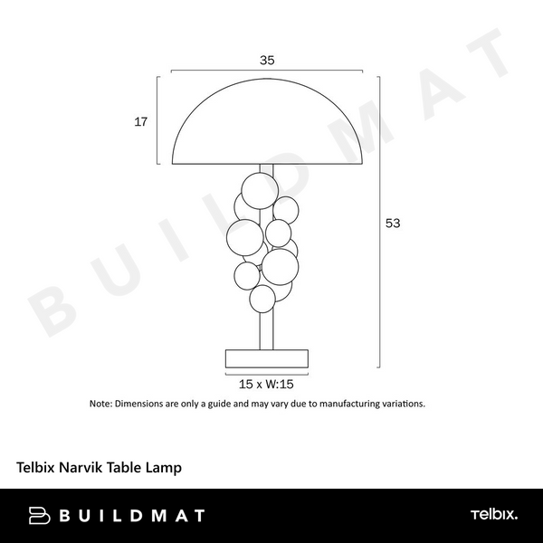 Telbix Narvik Table Lamp Antique Gold