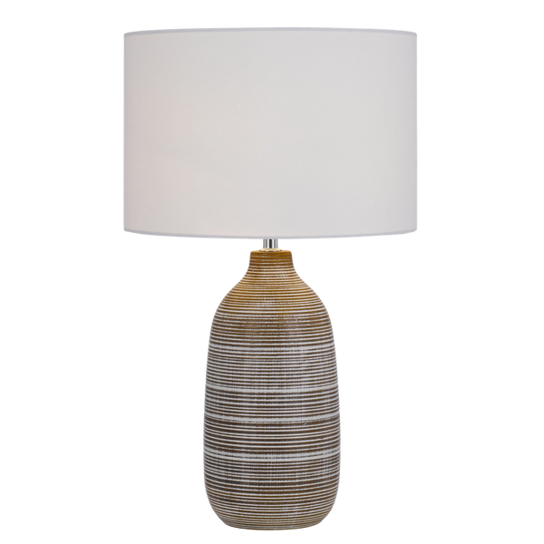 Telbix Nastro Ceramic Table Lamp Brown White