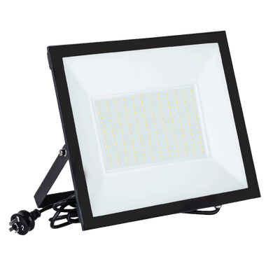 Telbix Neo 150W Led Flood Lead And Plug Black