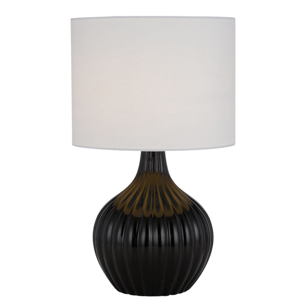 Telbix Nord Ceramic Table Lamp Black White