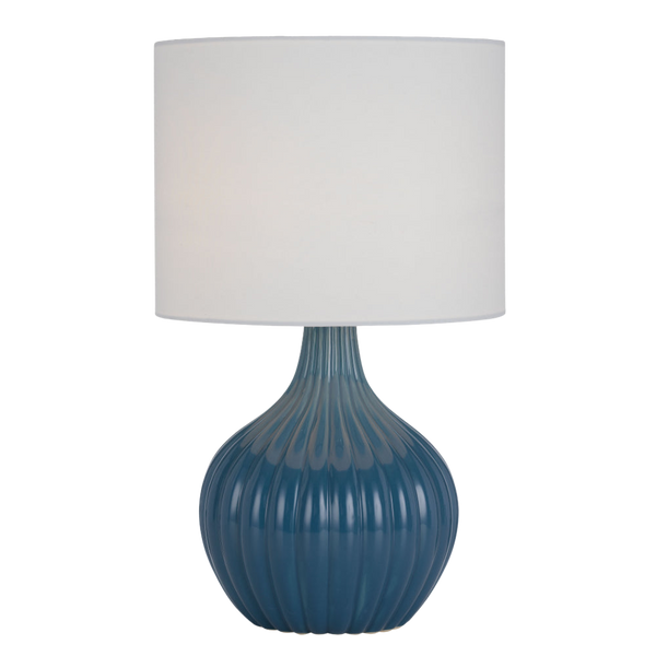 Telbix Nord Ceramic Table Lamp Blue White