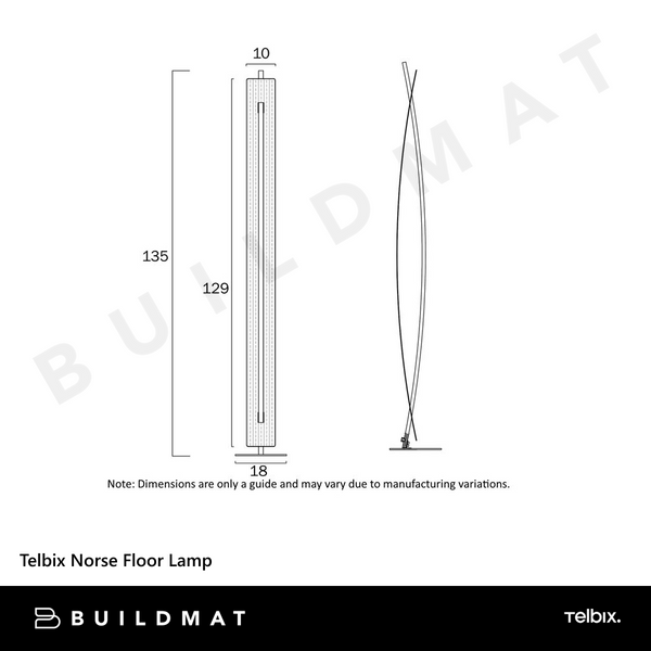 Telbix Norse Floor Lamp Walnut