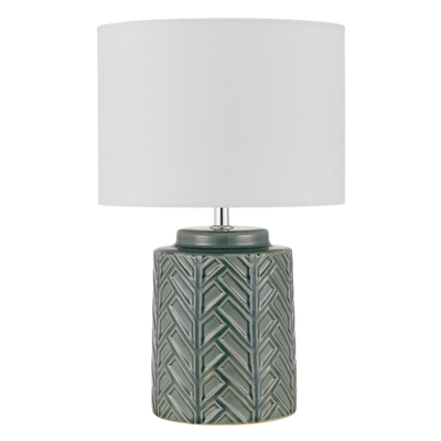 Telbix Obo Ceramic Table Lamp Green
