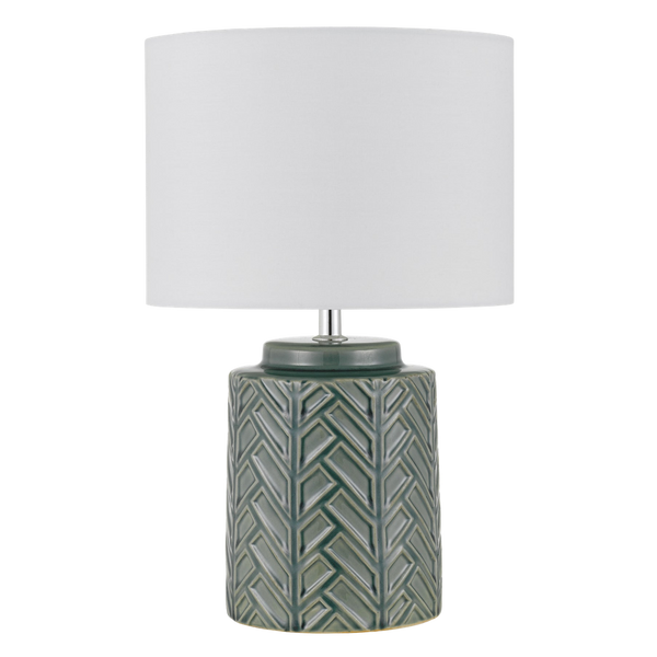 Telbix Obo Ceramic Table Lamp Green