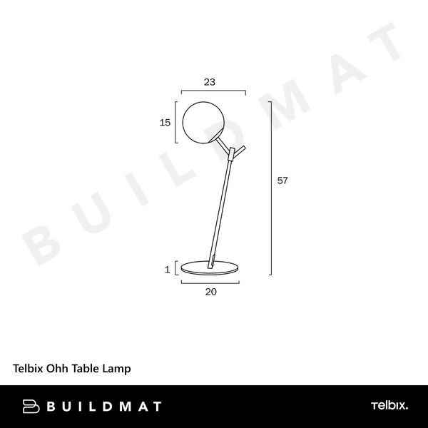 Telbix Ohh Table Lamp Black