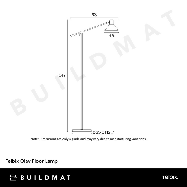 Telbix Olav Floor Lamp Orange