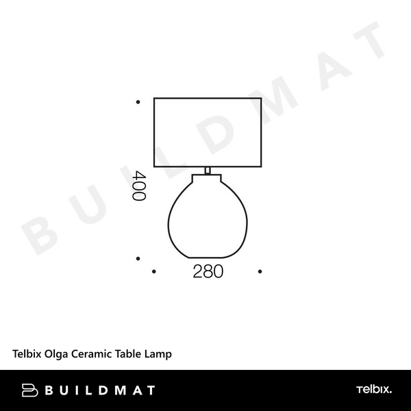 Telbix Olga Ceramic Table Lamp Grey White