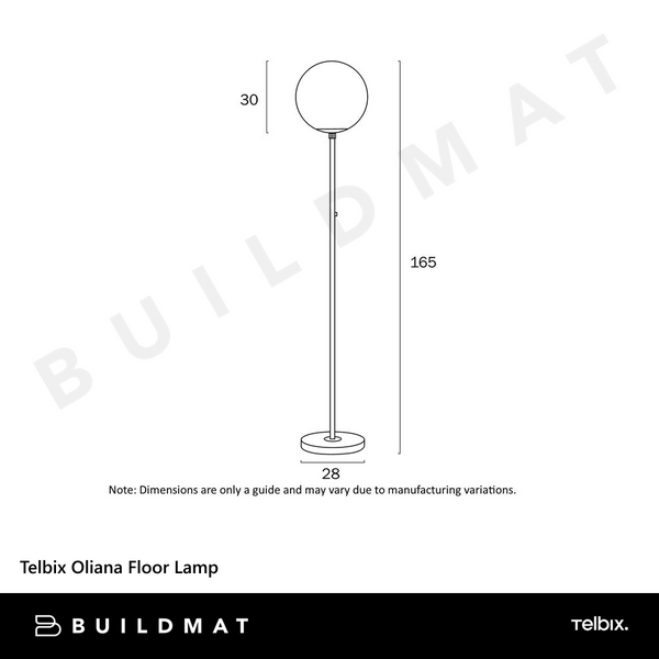 Telbix Oliana Floor Lamp Antique Gold