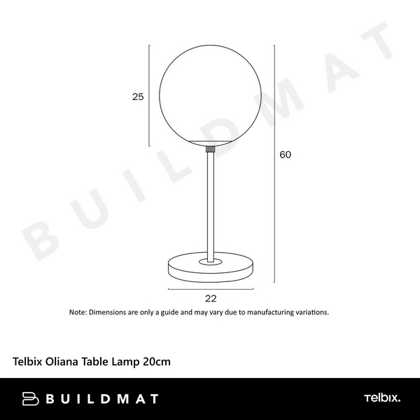Telbix Oliana Table Lamp 20cm