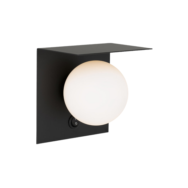 Telbix Olio 1 Light Wall Light Black