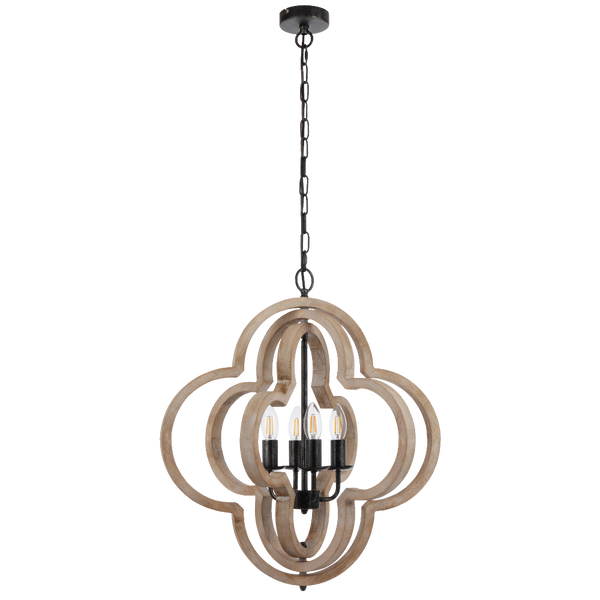 Telbix Omar 4 Light Pendant Black