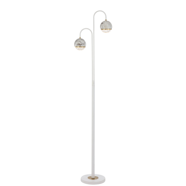 Telbix Oneta 2 Lights Floor Lamp White