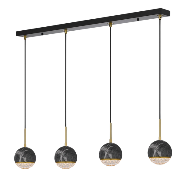 Telbix Oneta 4 Lights Pendant Black