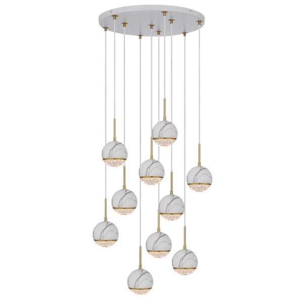 Telbix Oneta 10 Lights Pendant White