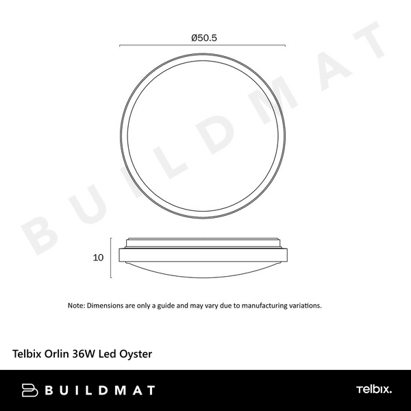 Telbix Orlin 36W Led Oyster Walnut