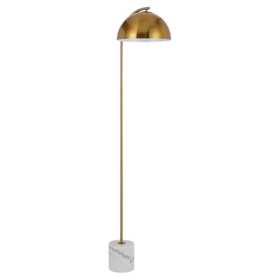 Telbix Ortez Floor Lamp White Antique Gold