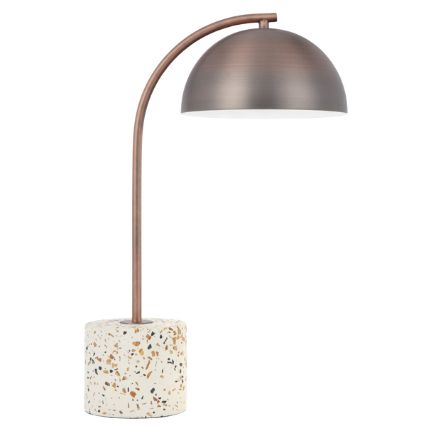 Telbix Ortez Table Lamp White Terrazzo
