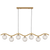 Telbix Orton 7 Light Pendant Antique Gold Clear Prism