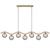 Telbix Orton 7 Light Pendant Antique Gold Smoke