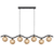 Telbix Orton 7 Light Pendant Black Amber Tear