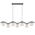 Telbix Orton 7 Light Pendant Black Clear Prism