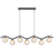 Telbix Orton 7 Light Pendant Black Frost Tear
