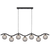 Telbix Orton 7 Light Pendant Black Smoke Tear