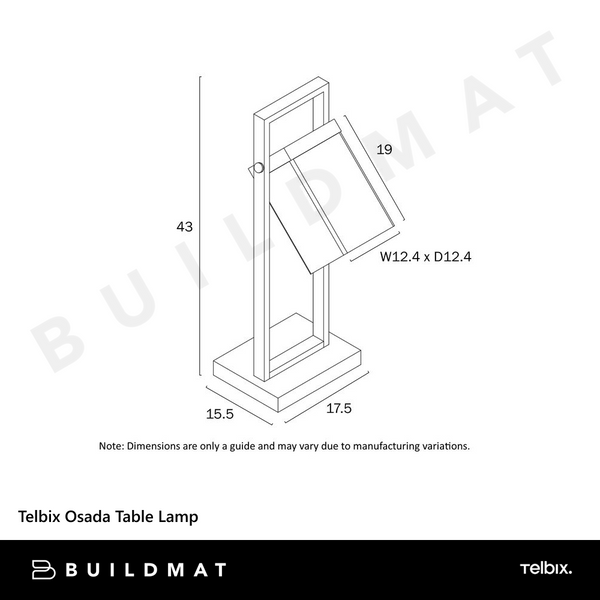 Telbix Osada Table Lamp Black
