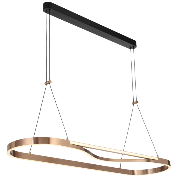 Telbix Ostrom Rectangle Pendant Light Gold