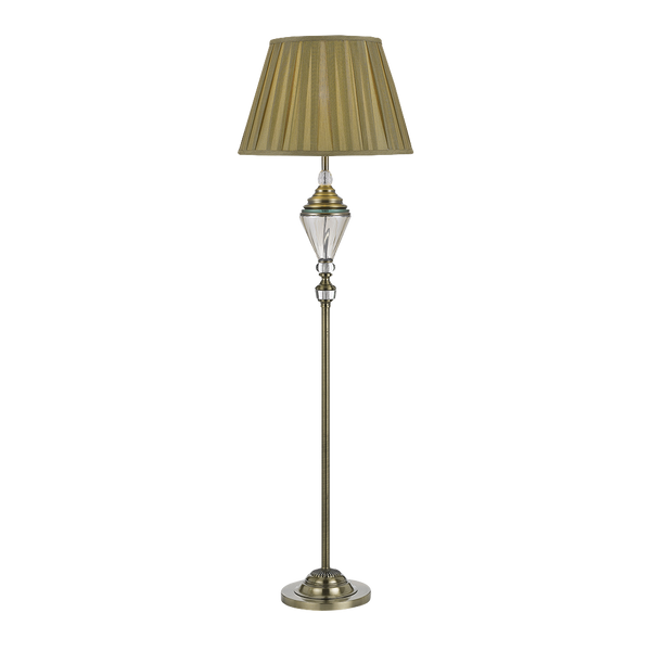 Telbix Oxford Floor Lamp Antique Brass