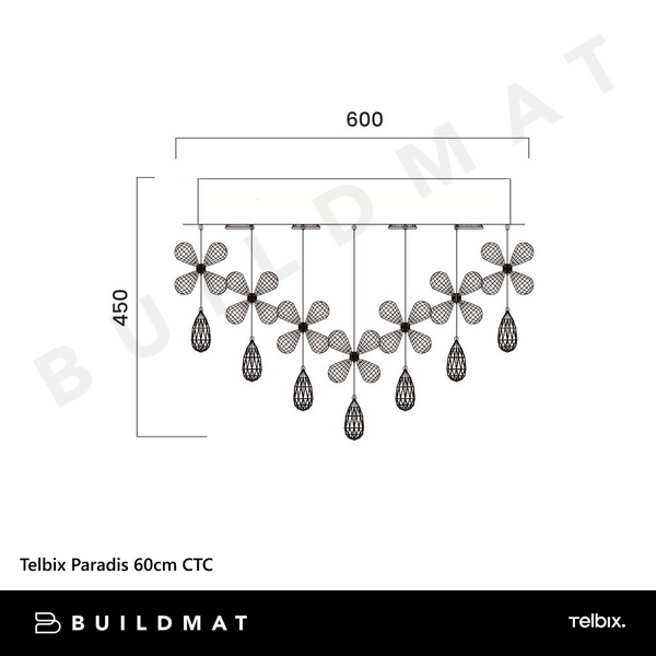 Telbix Paradis 60cm CTC Chrome