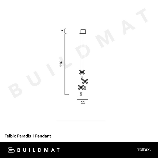 Telbix Paradis 1 Pendant Chrome