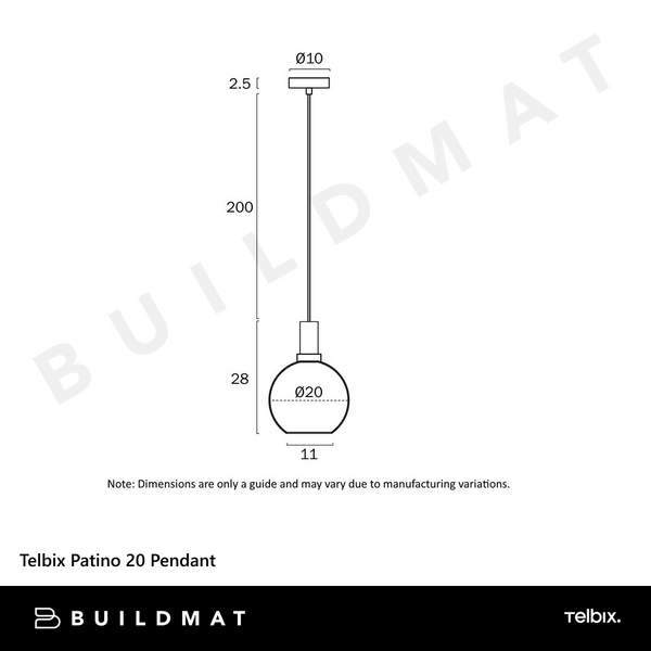 Telbix Patino 20 Pendant Amber