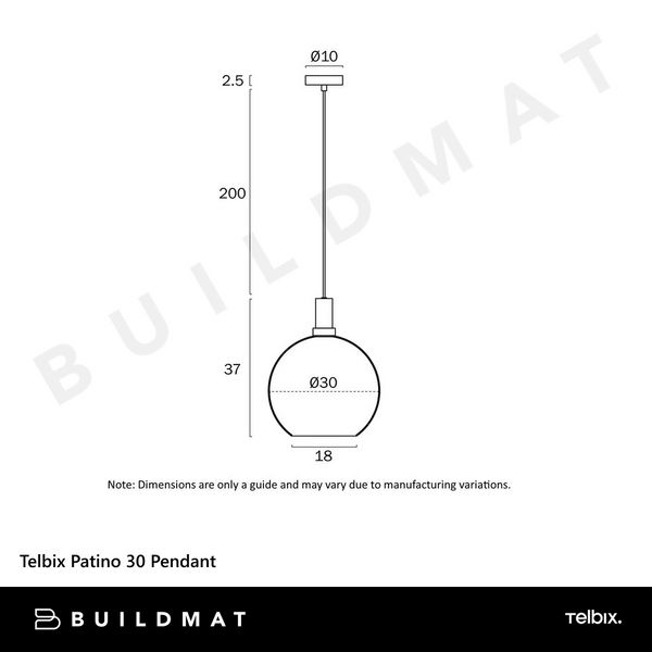 Telbix Patino 30 Pendant Amber
