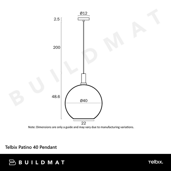 Telbix Patino 40 Pendant Smoke