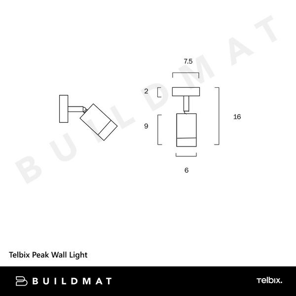 Telbix Peak Wall Light White