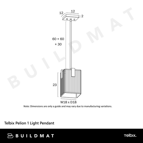 Telbix Pelion 1 Light Pendant Chrome