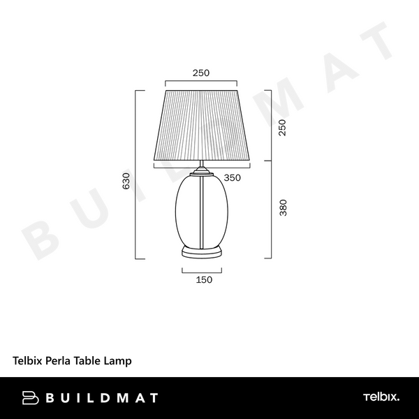 Telbix Perla Table Lamp Ivory Clear