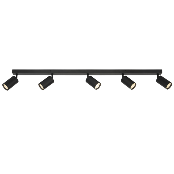 Telbix Picard 5 Light Spotlight Black