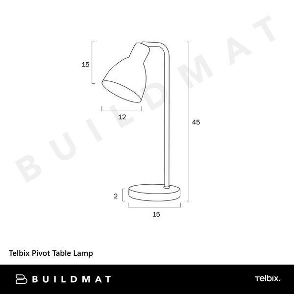 Telbix Pivot Table Lamp Black