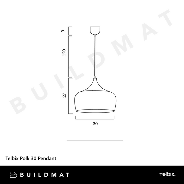 Telbix Polk 30 Pendant Bronze