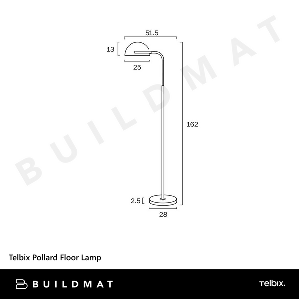 Telbix Pollard Floor Lamp Black Antique Gold