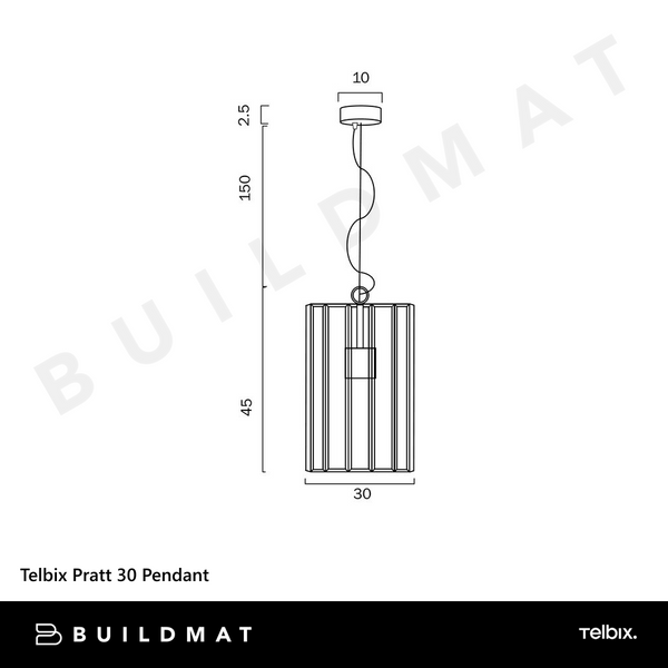 Telbix Pratt 30 Pendant Black