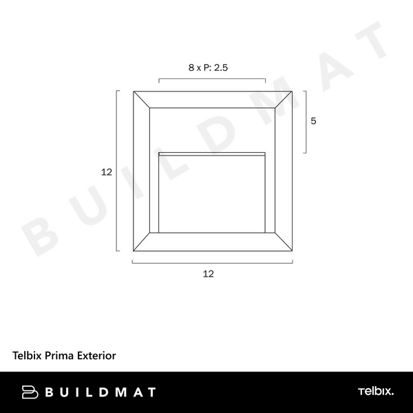 Telbix Prima Square Exterior Silver