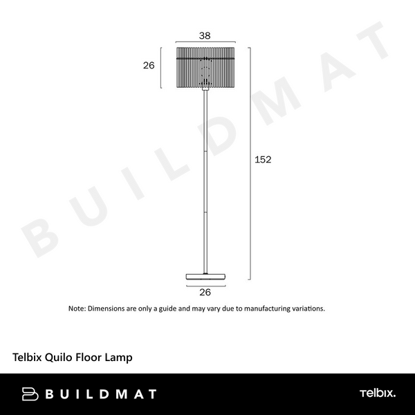 Telbix Quilo Floor Lamp Black
