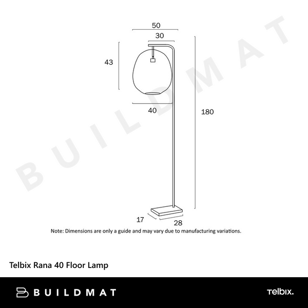Telbix Rana 40 Floor Lamp Brown