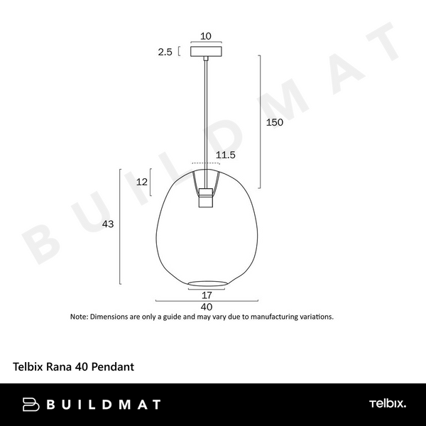 Telbix Rana 40 Pendant Natural
